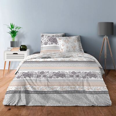 SET 4 PIECES SWEET HOME DUVET COVER WITH FITTED SHEET IN 180X200