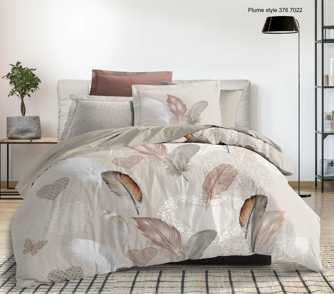 SET COPRIPIUMINO 3 PEZZI STILE PIUMA 240x260 cm