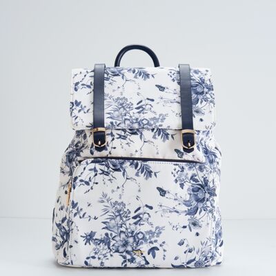 FABLE Martha Mochila Grande - Bloomin Toile Blue