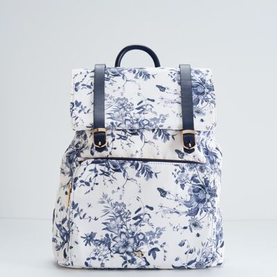 FABLE Martha Large Backpack - Bloomin Toile Blue