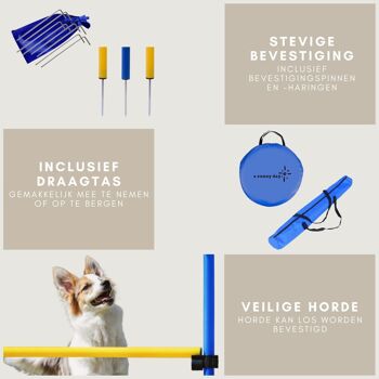 Set d'agilité pour chien - 160 cm - taille M 4