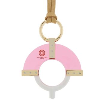 PENDENTIF-LUNETTES 60S ROSE 1