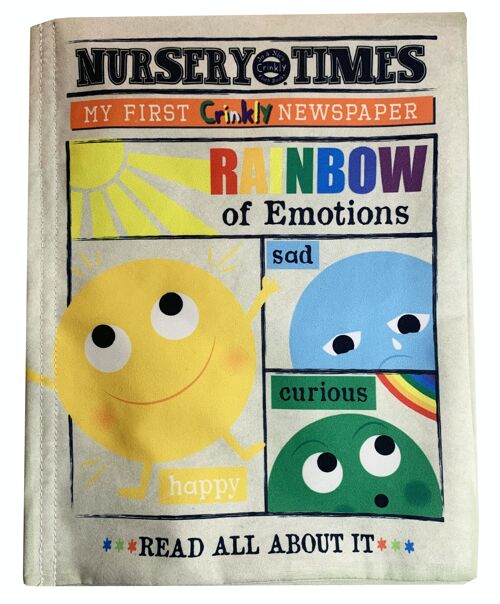 Nursery Times Crinkly Newspaper - Rainbow of Emotions