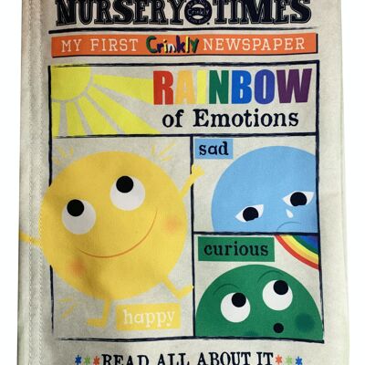 Nursery Times Crinkly Newspaper - Rainbow of Emotions