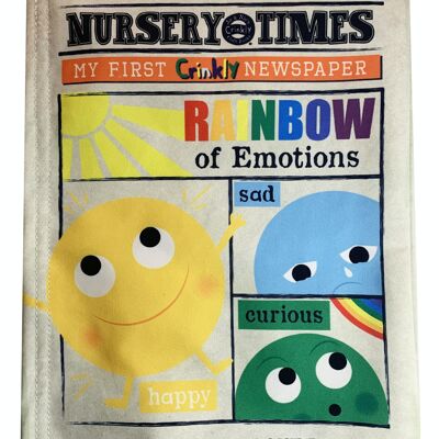 Nursery Times Crinkly Newspaper - Arc-en-ciel d'émotions