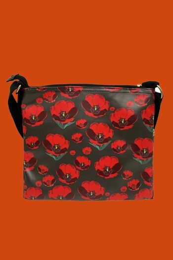 Collection de sacs à fleurs de coquelicot rouge - Bandoulière 1