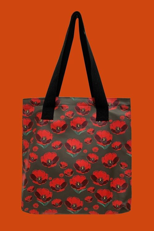 Red Poppy Flower Bag Collection - Shopper