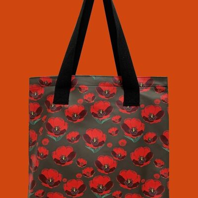 Red Poppy Flower Bag Collection - Shopper