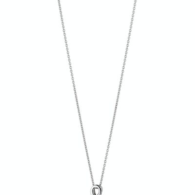 Necklace with infinity pendant silver - freshwater round white