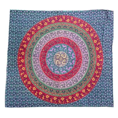 "Mandala in Circles" cotton wall hanging