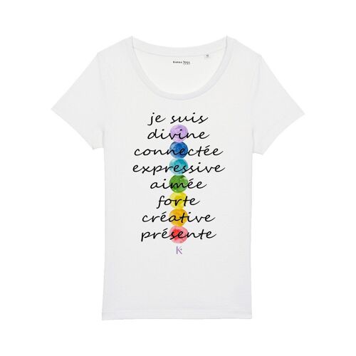 T-shirt Femme "7 Chakras" en Coton Bio