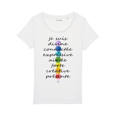 T-shirt da donna in cotone biologico "7 Chakra".