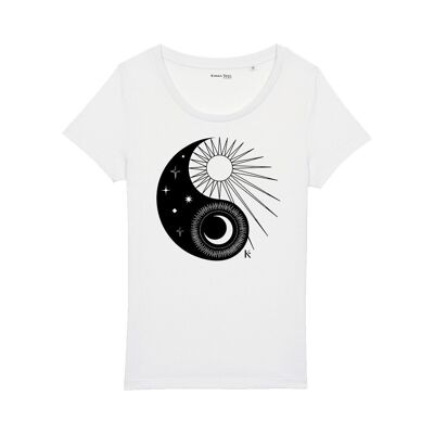 Camiseta de mujer Yin Yang de algodón orgánico