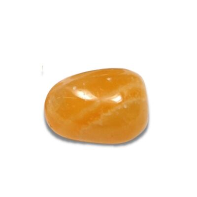 Trommelstein „Glück und Erfindungsreichtum“ in Orange Calcit