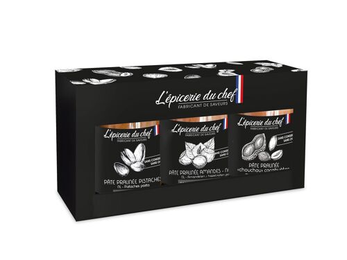 Coffret 3 mini pots pralinés 300G