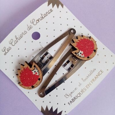 Hedgehog hair clips