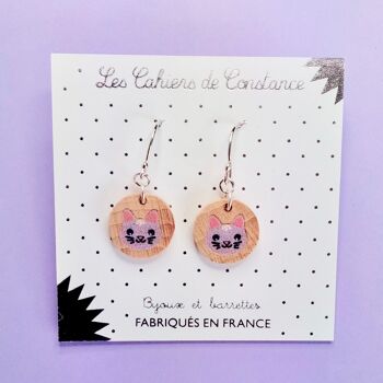 Boucles d'oreilles chat 1