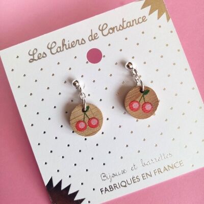 Cherry chip earrings