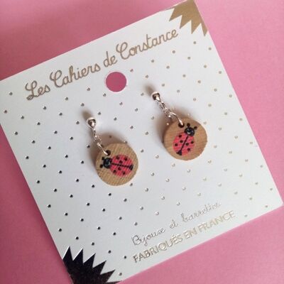 Ladybug chips earrings