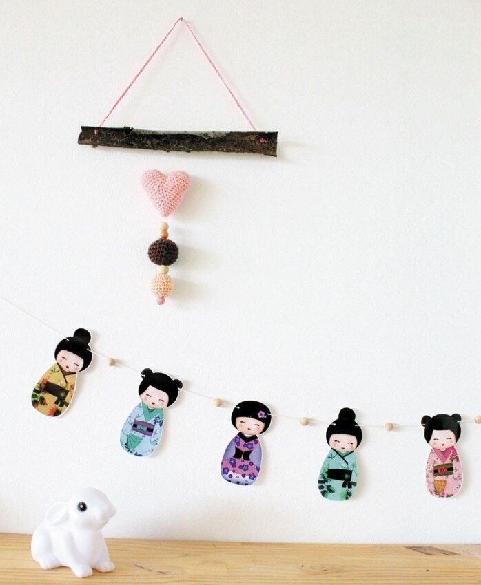 Ghirlanda da creare: Kokeshis