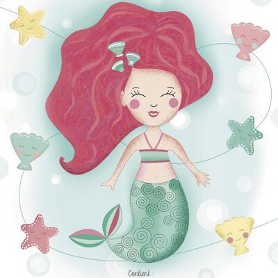 Garland to color and make: Mermaids