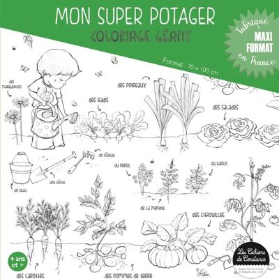 Giant vegetable patch coloring page