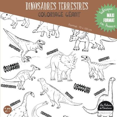 Página para colorear de dinosaurio gigante