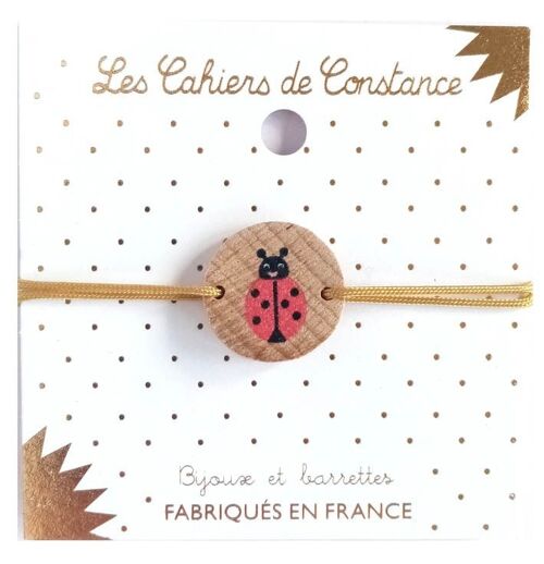 Bracelet enfant coccinelle