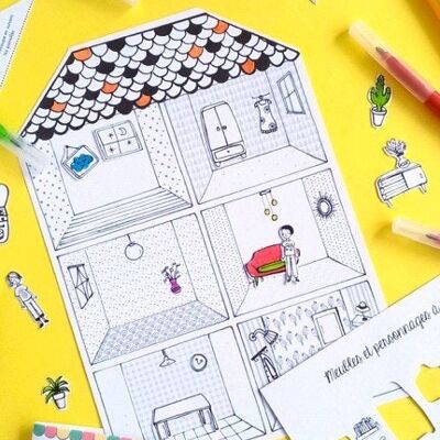 My pretty house for coloring