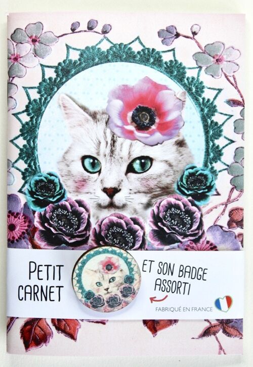 Carnet badgé chat