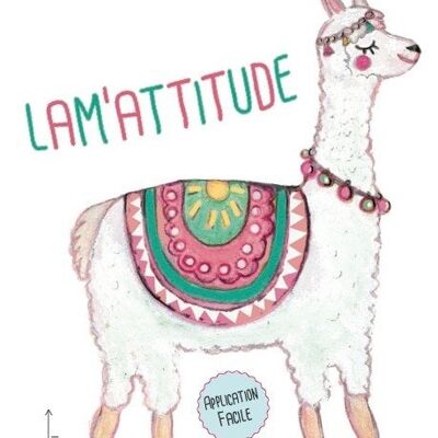 “Llama” textile iron-on sticker