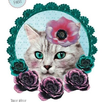 “Cat” textile iron-on sticker
