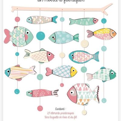 Fisch-Mobile zum Selbermachen: Pastellfarben