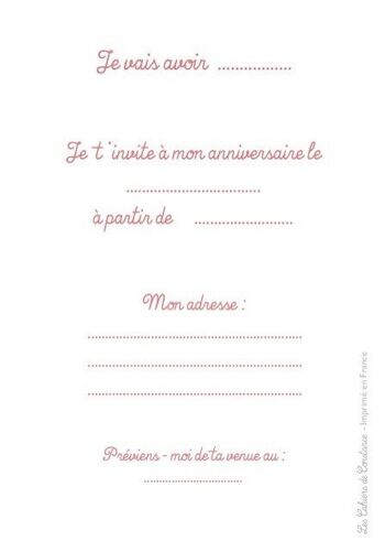 Lot d'Invitations anniversaire Sirène 2