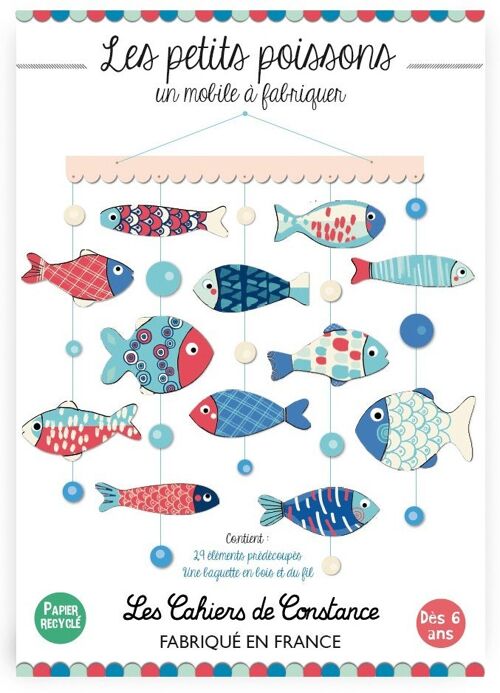 Mobile poissons à fabriquer : Les Petits poissons bleu et rouge