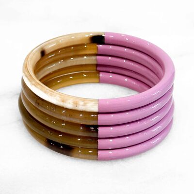 Bracciale colorato in vero corno - Colore 211C