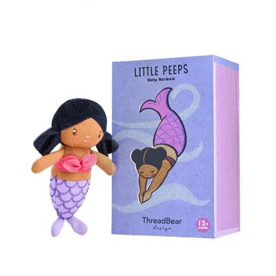 Muñeca Little Peeps Molly Mermaid Matchbox de 12 cm de ThreadBear
