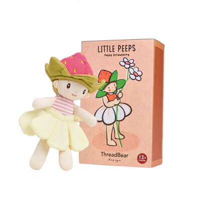 Muñeca Little Peeps Poppy Strawberry Matchbox de 12 cm de ThreadBear