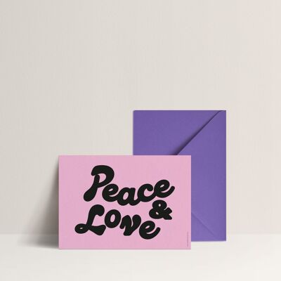 Karte - Frieden und Liebe