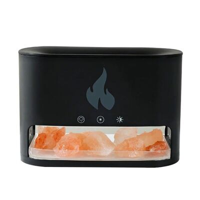 AATOM-25B - Black Blaze Aroma Diffuser - Himalayan Salt Chamber - USB-C - Flame Effect (Salt included) - Sold in 1x unit/s per outer