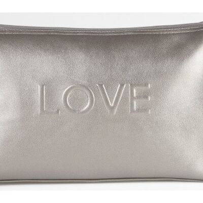 BORSA DA BAGNO "LOVE / HATE"
Colore Argento Metallo