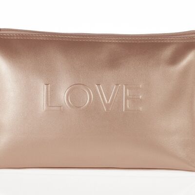 "LOVE / HATE" TOILET BAG
Copper color