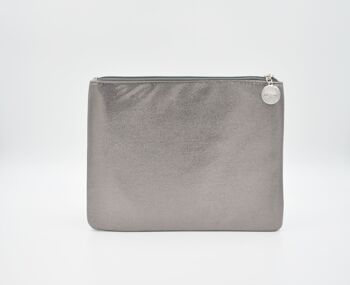 Pochette beaute scintillante grand modele 
couleur gris 1