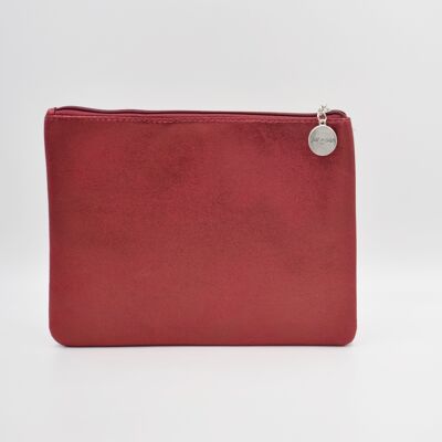 Pochette beaute scintillante grand modele  
couleur bordeaux