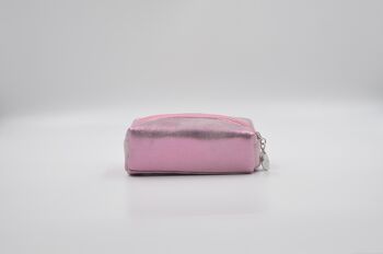 Trousse maquillage scintillante petit modele 
couleur rose tendre 2