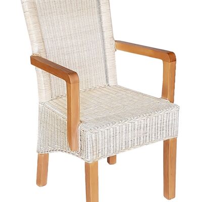 Dining chair with armrests Rattan chair white Perth wicker chair Rattan armchair sustainable
