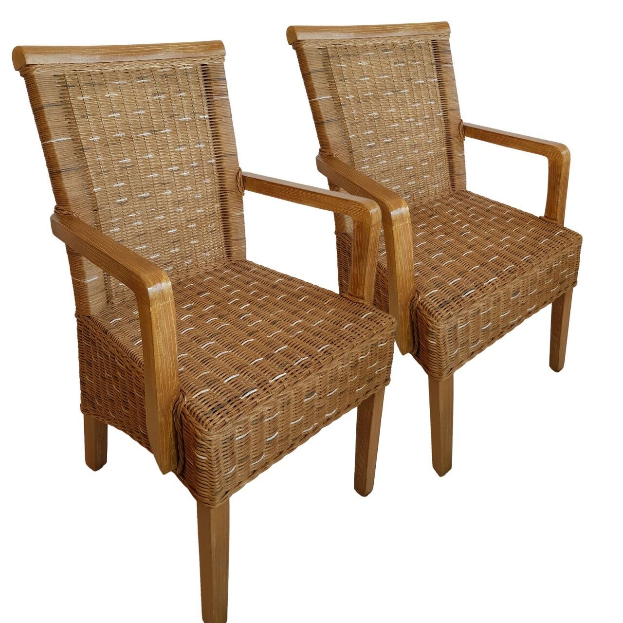 buy wholesale dining room chairs set with armrests 2 piece rattan