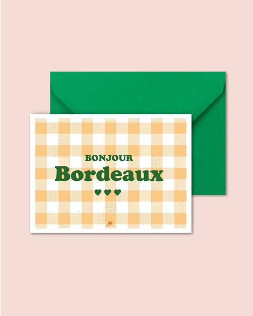 Carte postale - Bonjour "Ville" vichy jaune