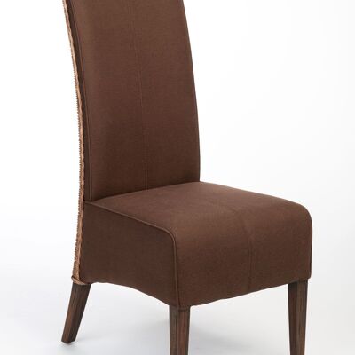 Rattan chair upholstered chair dining chair chairs Antonio upholstery suede look prairie brown