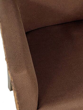 Chaise en rotin chaise de salle à manger fauteuil accoudoir Bilbao chaise rembourrée chaise rembourrée brun prairie 5